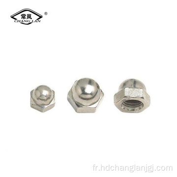 A2-70 DIN1587 NUT DE COUPE HEXIQUE D&#39;ACIER INOXED